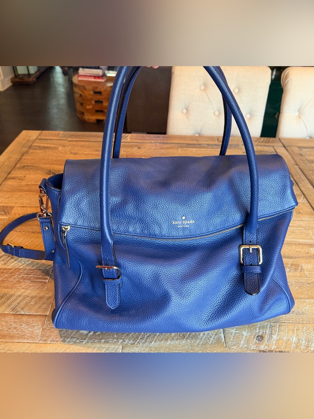 👜 Kate Spade Brighton Park Pebble Travel Leslie Weekender Bag 💙